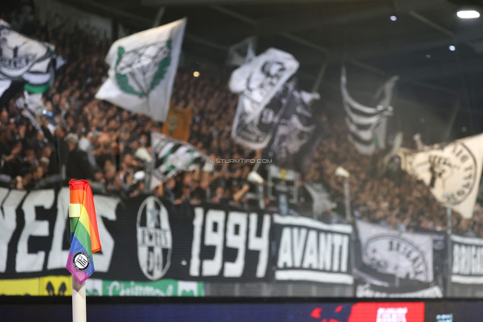 Sturm Graz - Ried
Oesterreichische Fussball Bundesliga, 14. Runde, SK Sturm Graz - SV Ried, Stadion Liebenau Graz, 30.10.2022. 

Foto zeigt die Fahne von Fairplay und Fans von Sturm
