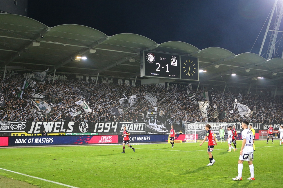 Sturm Graz - Ried
Oesterreichische Fussball Bundesliga, 14. Runde, SK Sturm Graz - SV Ried, Stadion Liebenau Graz, 30.10.2022. 

Foto zeigt Fans von Sturm
