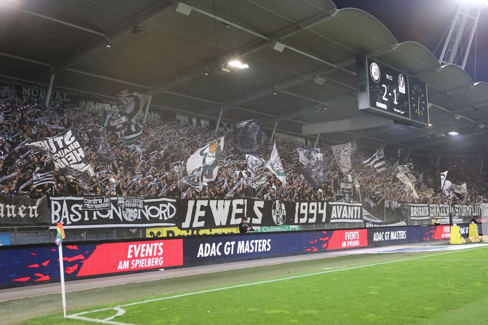 Sturm Graz - Ried
Oesterreichische Fussball Bundesliga, 14. Runde, SK Sturm Graz - SV Ried, Stadion Liebenau Graz, 30.10.2022. 

Foto zeigt Fans von Sturm
