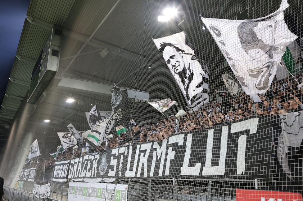 Sturm Graz - Ried
Oesterreichische Fussball Bundesliga, 14. Runde, SK Sturm Graz - SV Ried, Stadion Liebenau Graz, 30.10.2022. 

Foto zeigt Fans von Sturm
Schlüsselwörter: sturmflut