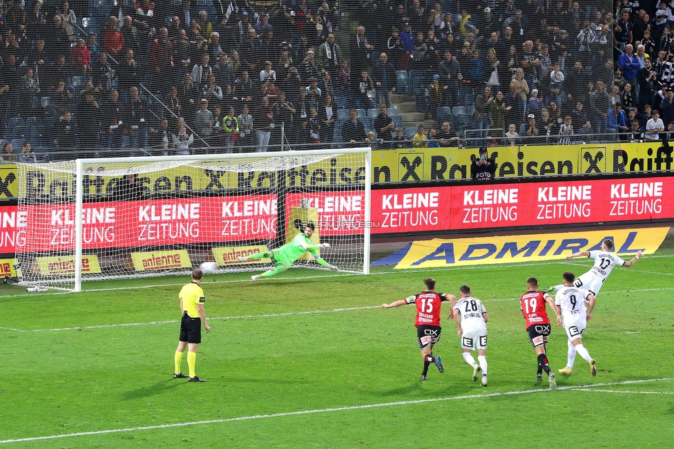 Sturm Graz - Ried
Oesterreichische Fussball Bundesliga, 14. Runde, SK Sturm Graz - SV Ried, Stadion Liebenau Graz, 30.10.2022. 

Foto zeigt Jakob Jantscher (Sturm)
Schlüsselwörter: elfmeter