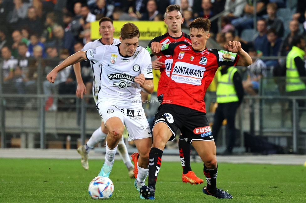 Sturm Graz - Ried
Oesterreichische Fussball Bundesliga, 14. Runde, SK Sturm Graz - SV Ried, Stadion Liebenau Graz, 30.10.2022. 

Foto zeigt Alexander Prass (Sturm)
