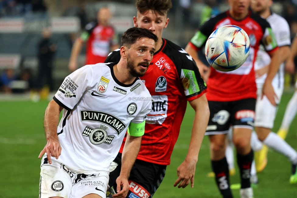 Sturm Graz - Ried
Oesterreichische Fussball Bundesliga, 14. Runde, SK Sturm Graz - SV Ried, Stadion Liebenau Graz, 30.10.2022. 

Foto zeigt Otar Kiteishvili (Sturm)
