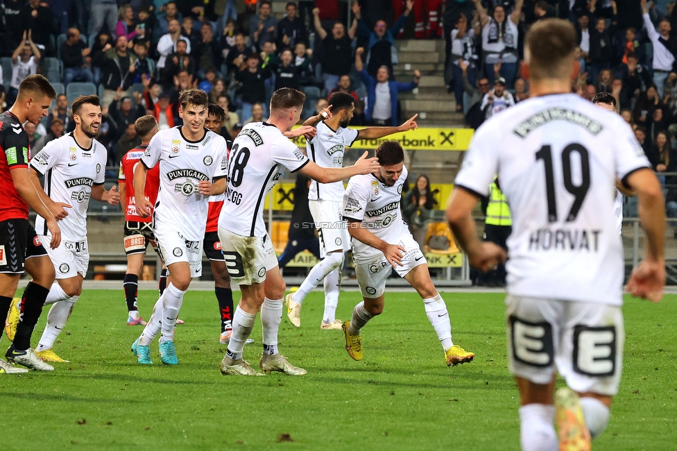 Sturm Graz - Ried
Oesterreichische Fussball Bundesliga, 14. Runde, SK Sturm Graz - SV Ried, Stadion Liebenau Graz, 30.10.2022. 

Foto zeigt Otar Kiteishvili (Sturm)
Schlüsselwörter: tor