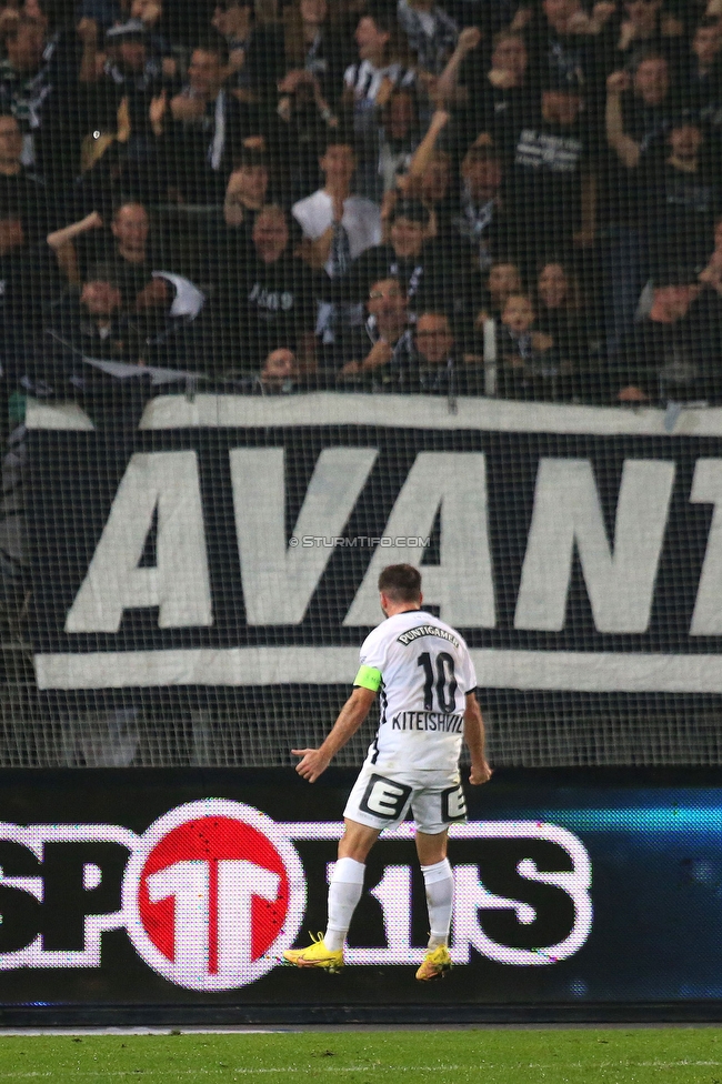 Sturm Graz - Ried
Oesterreichische Fussball Bundesliga, 14. Runde, SK Sturm Graz - SV Ried, Stadion Liebenau Graz, 30.10.2022. 

Foto zeigt Otar Kiteishvili (Sturm)
