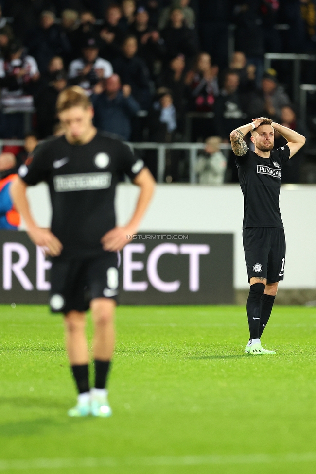 Midtjylland - Sturm Graz
UEFA Europa League Gruppenphase 6. Spieltag, FC Midtjylland - SK Sturm Graz, Arena Herning, 03.11.2022. 

Foto zeigt Jakob Jantscher (Sturm)
Schlüsselwörter: enttaeuschung