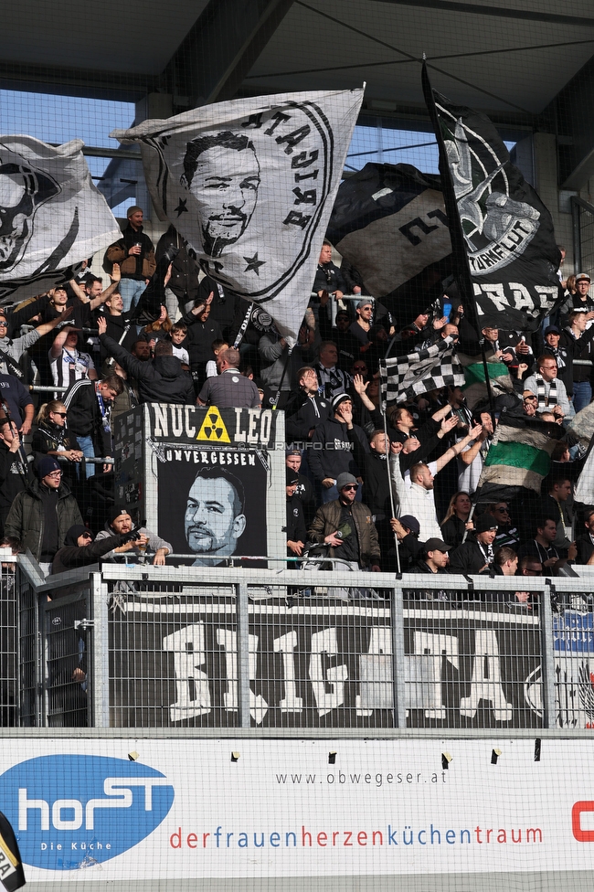 Altach - Sturm Graz
Oesterreichische Fussball Bundesliga, 15. Runde, SCR Altach - SK Sturm Graz, Stadion Schnabelholz Altach, 06.11.2022. 

Foto zeigt Fans von Sturm
Schlüsselwörter: brigata