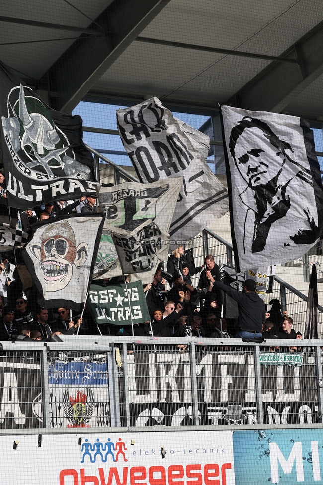 Altach - Sturm Graz
Oesterreichische Fussball Bundesliga, 15. Runde, SCR Altach - SK Sturm Graz, Stadion Schnabelholz Altach, 06.11.2022. 

Foto zeigt Fans von Sturm
Schlüsselwörter: sturmflut