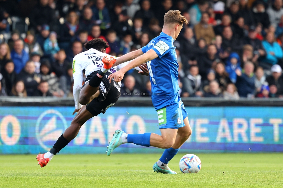 Altach - Sturm Graz
Oesterreichische Fussball Bundesliga, 15. Runde, SCR Altach - SK Sturm Graz, Stadion Schnabelholz Altach, 06.11.2022. 

Foto zeigt Alexander Prass (Sturm)
