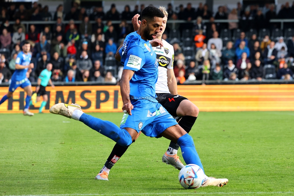 Altach - Sturm Graz
Oesterreichische Fussball Bundesliga, 15. Runde, SCR Altach - SK Sturm Graz, Stadion Schnabelholz Altach, 06.11.2022. 

Foto zeigt Gregory Wuethrich (Sturm)
