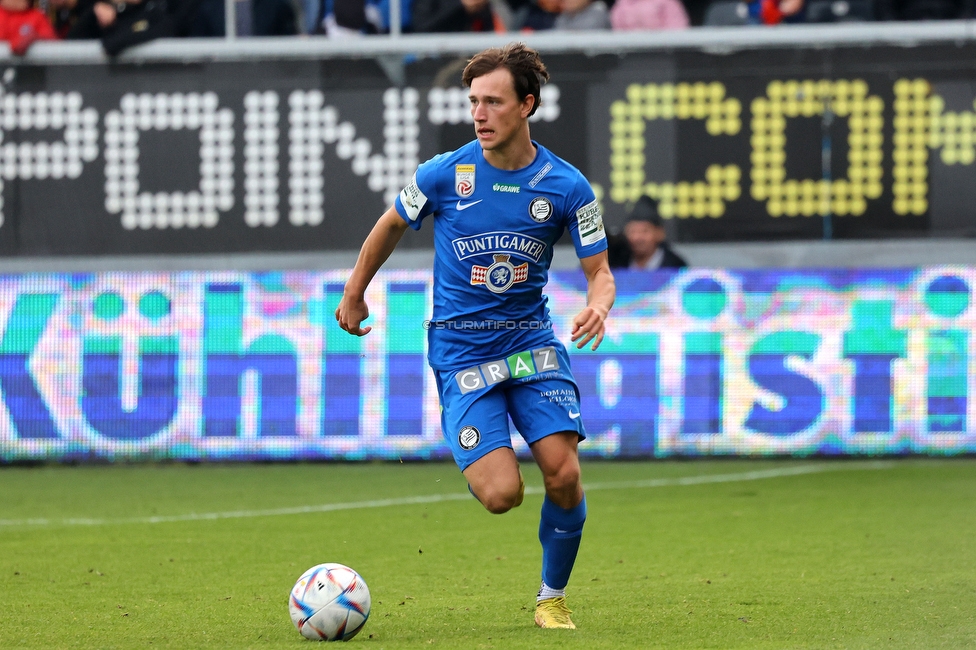 Altach - Sturm Graz
Oesterreichische Fussball Bundesliga, 15. Runde, SCR Altach - SK Sturm Graz, Stadion Schnabelholz Altach, 06.11.2022. 

Foto zeigt William Boeving (Sturm)
