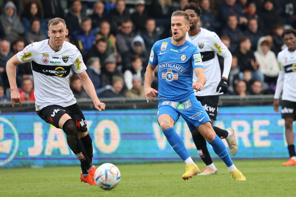 Altach - Sturm Graz
Oesterreichische Fussball Bundesliga, 15. Runde, SCR Altach - SK Sturm Graz, Stadion Schnabelholz Altach, 06.11.2022. 

Foto zeigt Tomi Horvat (Sturm)
Schlüsselwörter: torjubel