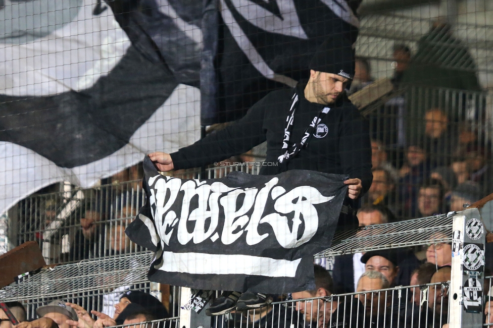 LASK - Sturm Graz
Oesterreichische Fussball Bundesliga, 16. Runde,  LASK - SK Sturm Graz, Raiffeisen Arena Pasching, 13.11.2022. 

Foto zeigt Fans von Sturm
