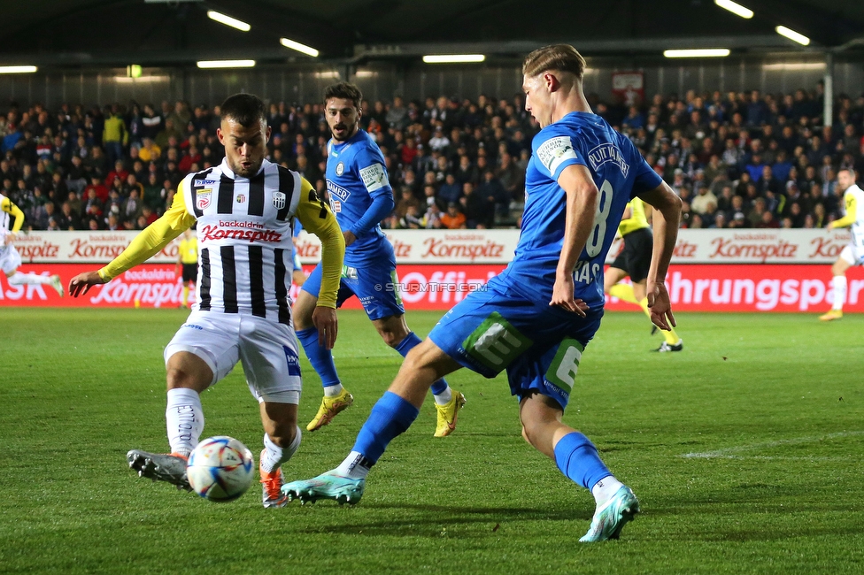 LASK - Sturm Graz
Oesterreichische Fussball Bundesliga, 16. Runde,  LASK - SK Sturm Graz, Raiffeisen Arena Pasching, 13.11.2022. 

Foto zeigt Alexander Prass (Sturm)
