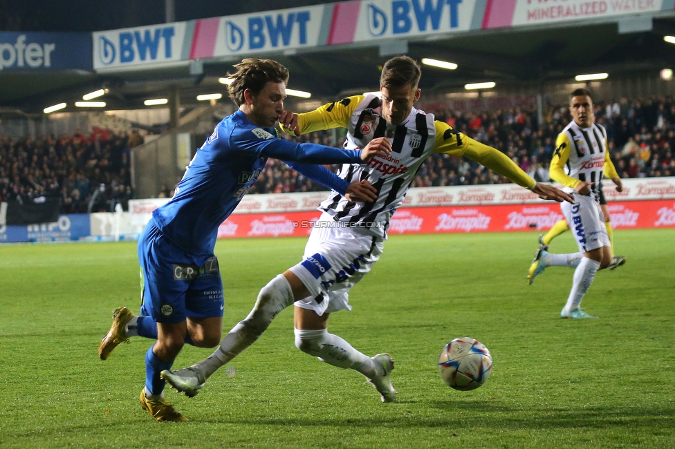 LASK - Sturm Graz
Oesterreichische Fussball Bundesliga, 16. Runde,  LASK - SK Sturm Graz, Raiffeisen Arena Pasching, 13.11.2022. 

Foto zeigt William Boeving (Sturm)
