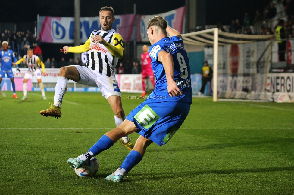 LASK - Sturm Graz
Oesterreichische Fussball Bundesliga, 16. Runde,  LASK - SK Sturm Graz, Raiffeisen Arena Pasching, 13.11.2022. 

Foto zeigt Alexander Prass (Sturm)
