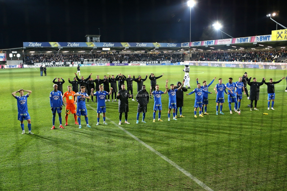 LASK - Sturm Graz
Oesterreichische Fussball Bundesliga, 16. Runde,  LASK - SK Sturm Graz, Raiffeisen Arena Pasching, 13.11.2022. 

Foto zeigt die Mannschaft von Sturm
