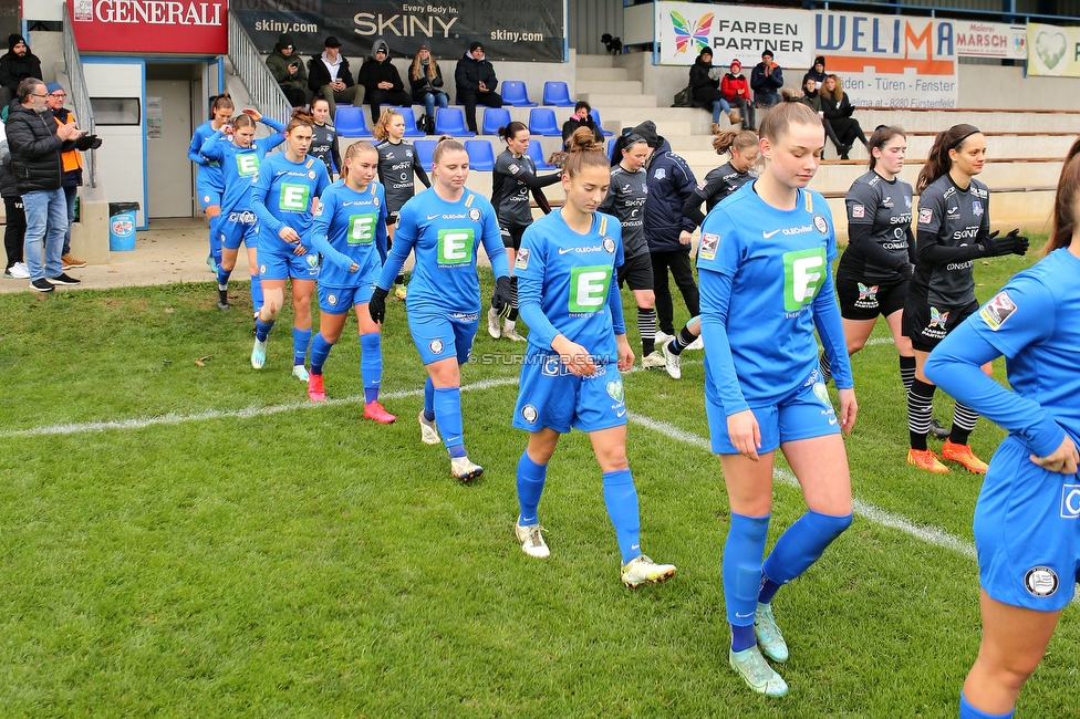 Suedburgenland - Sturm Damen
OEFB Frauen Cup, FC Suedburgenland  - SK Sturm Graz Damen, FussballArena Mischendorf, 19.11.2022. 

Foto zeigt die Mannschaft der Sturm Damen
