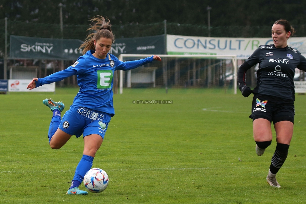 Suedburgenland - Sturm Damen
OEFB Frauen Cup, FC Suedburgenland  - SK Sturm Graz Damen, FussballArena Mischendorf, 19.11.2022. 

Foto zeigt Stefanie Grossgasteiger (Sturm Damen)
