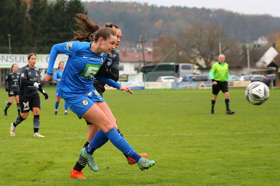 Suedburgenland - Sturm Damen
OEFB Frauen Cup, FC Suedburgenland  - SK Sturm Graz Damen, FussballArena Mischendorf, 19.11.2022. 

Foto zeigt Merle Kirschstein (Sturm Damen)
