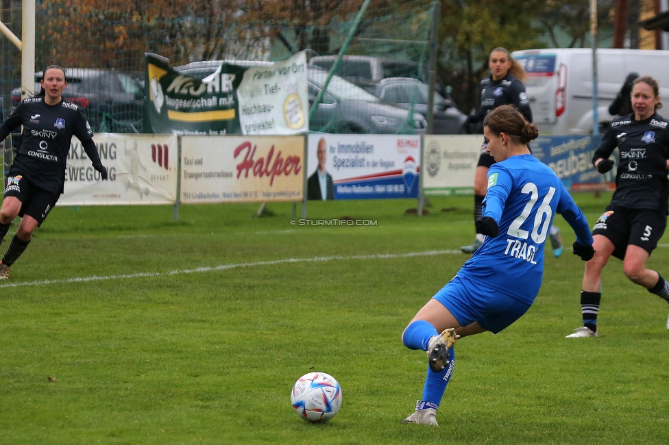 Suedburgenland - Sturm Damen
OEFB Frauen Cup, FC Suedburgenland  - SK Sturm Graz Damen, FussballArena Mischendorf, 19.11.2022.  

Foto zeigt Leonie Tragl (Sturm Damen)
