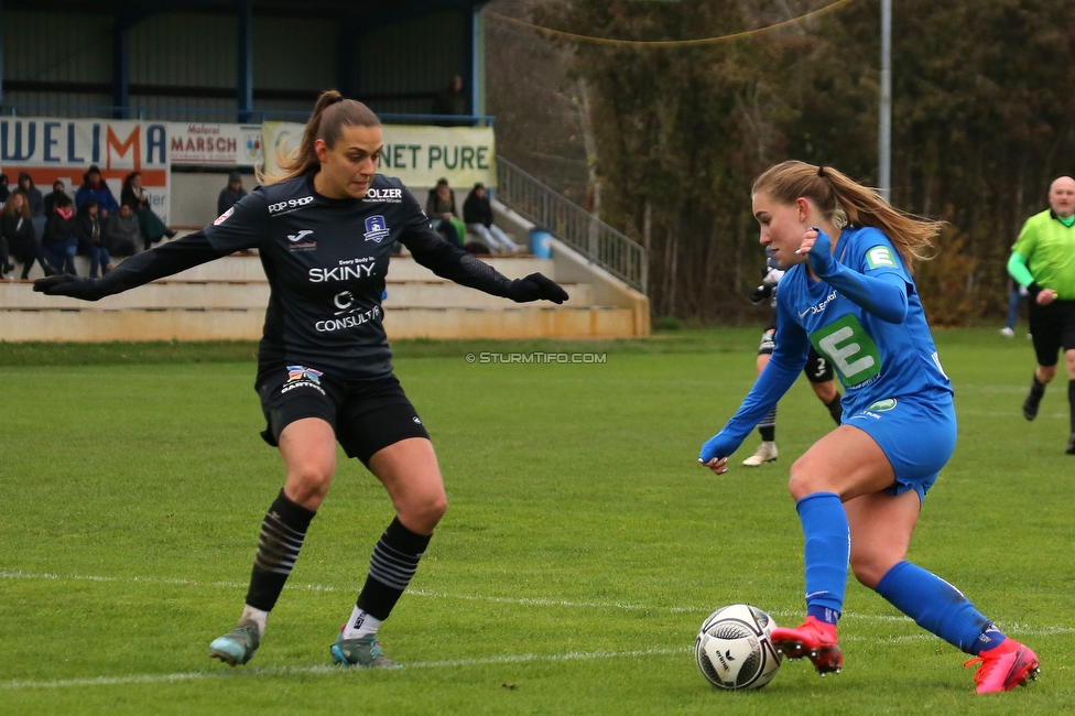 Suedburgenland - Sturm Damen
OEFB Frauen Cup, FC Suedburgenland  - SK Sturm Graz Damen, FussballArena Mischendorf, 19.11.2022. 

Foto zeigt Anna Maria Wirnsberger (Sturm Damen)
