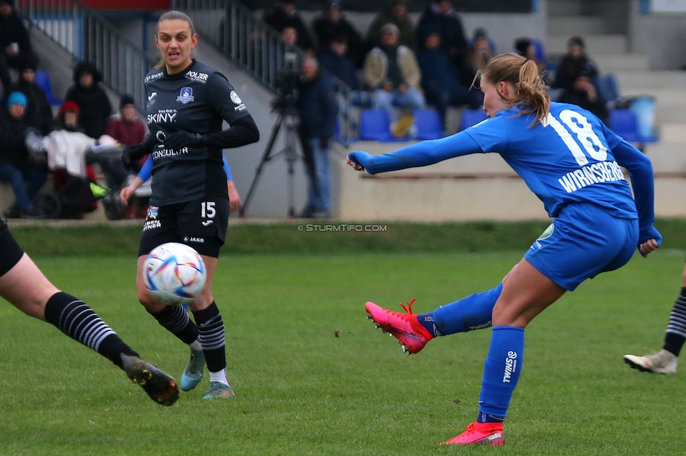 Suedburgenland - Sturm Damen
OEFB Frauen Cup, FC Suedburgenland  - SK Sturm Graz Damen, FussballArena Mischendorf, 19.11.2022. 

Foto zeigt Anna Maria Wirnsberger (Sturm Damen)
