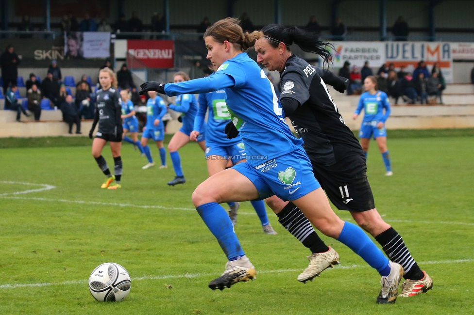 Suedburgenland - Sturm Damen
OEFB Frauen Cup, FC Suedburgenland  - SK Sturm Graz Damen, FussballArena Mischendorf, 19.11.2022. 

Foto zeigt Leonie Tragl (Sturm Damen)
