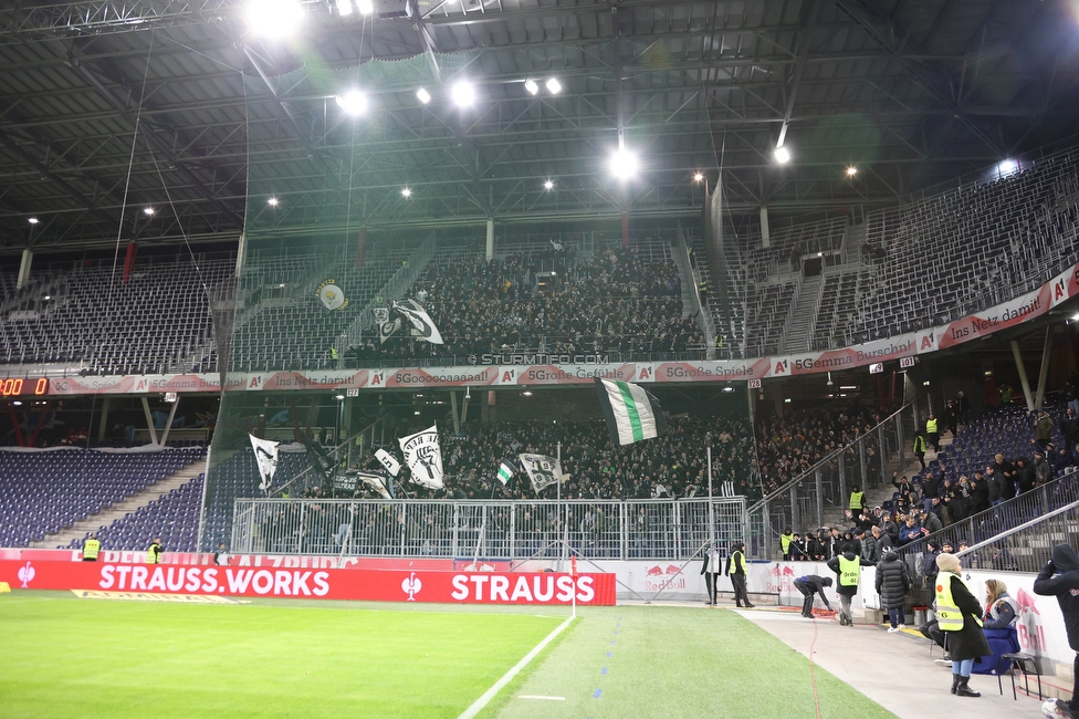 Salzburg - Sturm Graz
OEFB Cup, Viertelfinale, FC RB Salzburg - SK Sturm Graz, Stadion Wals Siezenheim, 03.02.2023. 

Foto zeigt Fans von Sturm
