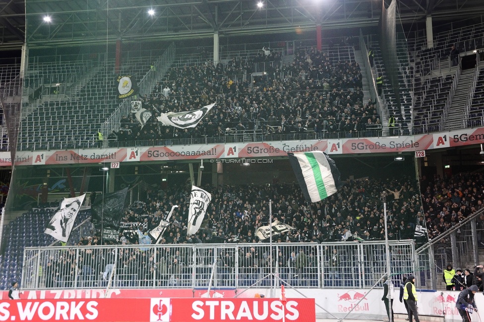 Salzburg - Sturm Graz
OEFB Cup, Viertelfinale, FC RB Salzburg - SK Sturm Graz, Stadion Wals Siezenheim, 03.02.2023. 

Foto zeigt Fans von Sturm
