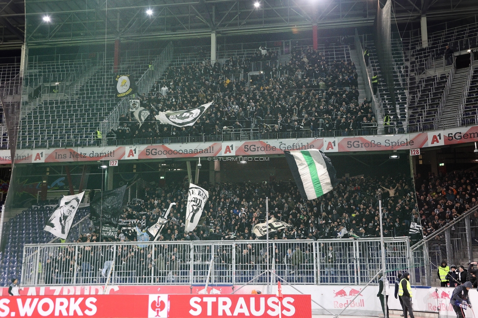 Salzburg - Sturm Graz
OEFB Cup, Viertelfinale, FC RB Salzburg - SK Sturm Graz, Stadion Wals Siezenheim, 03.02.2023. 

Foto zeigt Fans von Sturm
