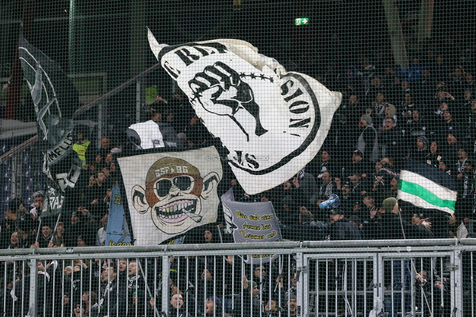 Salzburg - Sturm Graz
OEFB Cup, Viertelfinale, FC RB Salzburg - SK Sturm Graz, Stadion Wals Siezenheim, 03.02.2023. 

Foto zeigt Fans von Sturm
