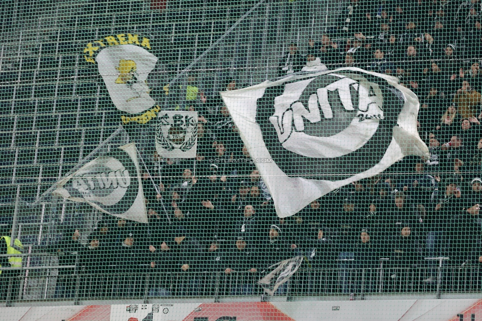 Salzburg - Sturm Graz
OEFB Cup, Viertelfinale, FC RB Salzburg - SK Sturm Graz, Stadion Wals Siezenheim, 03.02.2023. 

Foto zeigt Fans von Sturm
Schlüsselwörter: unita