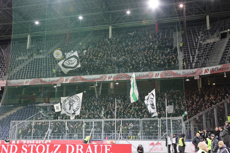 Salzburg - Sturm Graz
OEFB Cup, Viertelfinale, FC RB Salzburg - SK Sturm Graz, Stadion Wals Siezenheim, 03.02.2023. 

Foto zeigt Fans von Sturm
