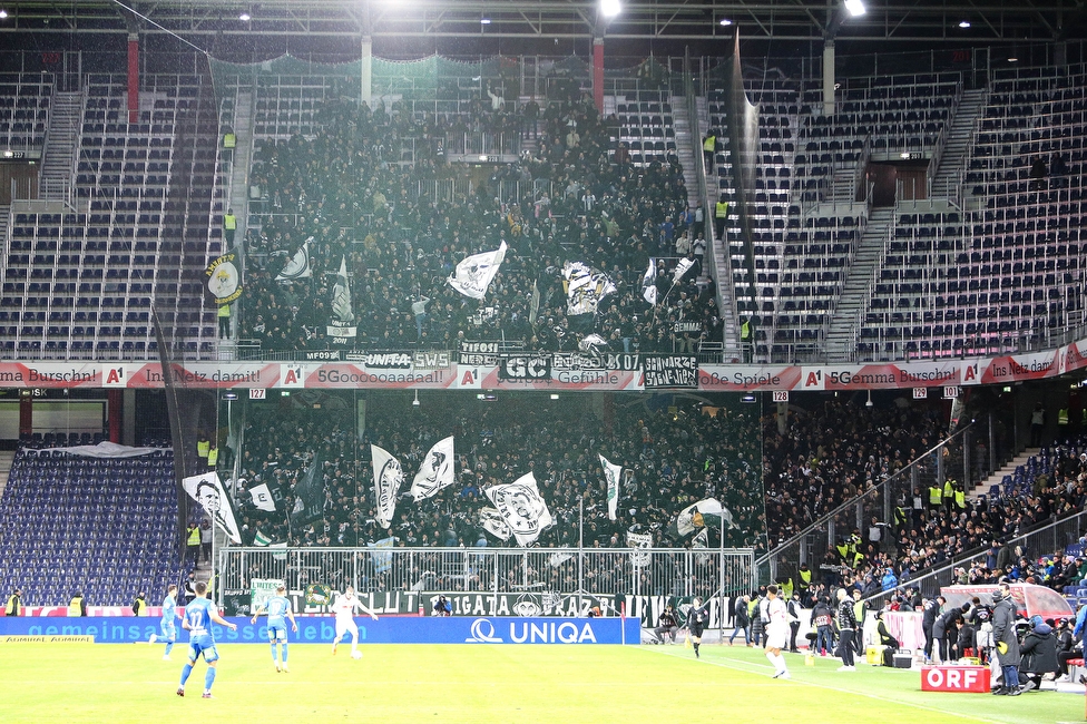 Salzburg - Sturm Graz
OEFB Cup, Viertelfinale, FC RB Salzburg - SK Sturm Graz, Stadion Wals Siezenheim, 03.02.2023. 

Foto zeigt Fans von Sturm
