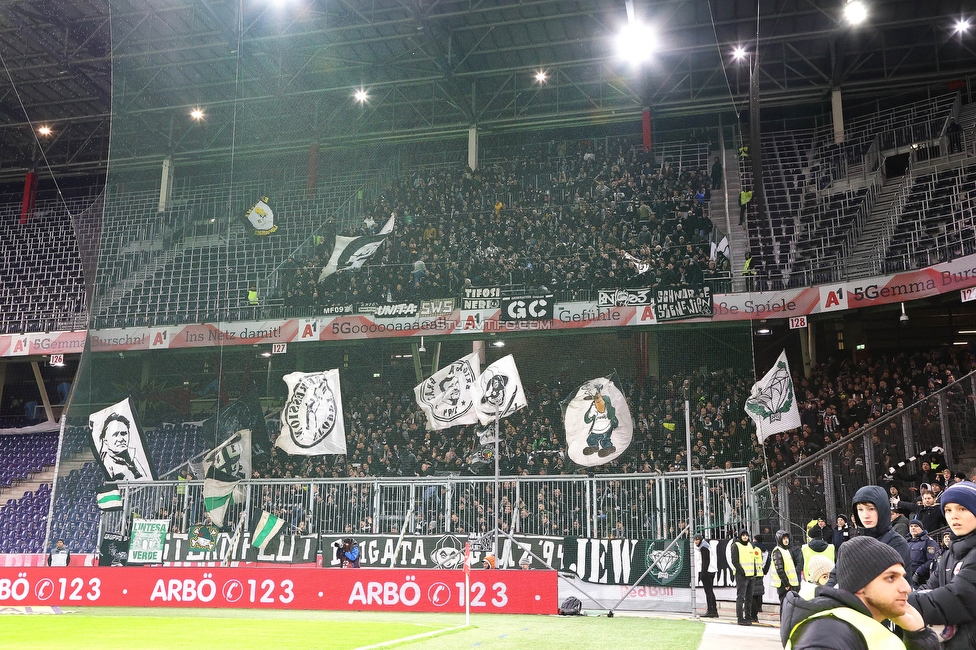 Salzburg - Sturm Graz
OEFB Cup, Viertelfinale, FC RB Salzburg - SK Sturm Graz, Stadion Wals Siezenheim, 03.02.2023. 

Foto zeigt Fans von Sturm
