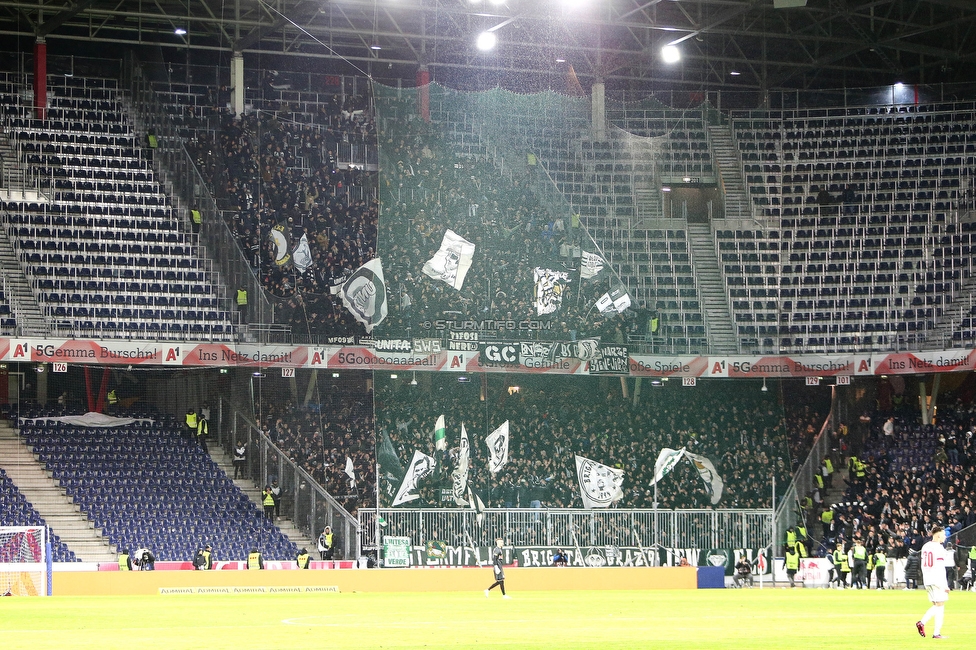 Salzburg - Sturm Graz
OEFB Cup, Viertelfinale, FC RB Salzburg - SK Sturm Graz, Stadion Wals Siezenheim, 03.02.2023. 

Foto zeigt Fans von Sturm
