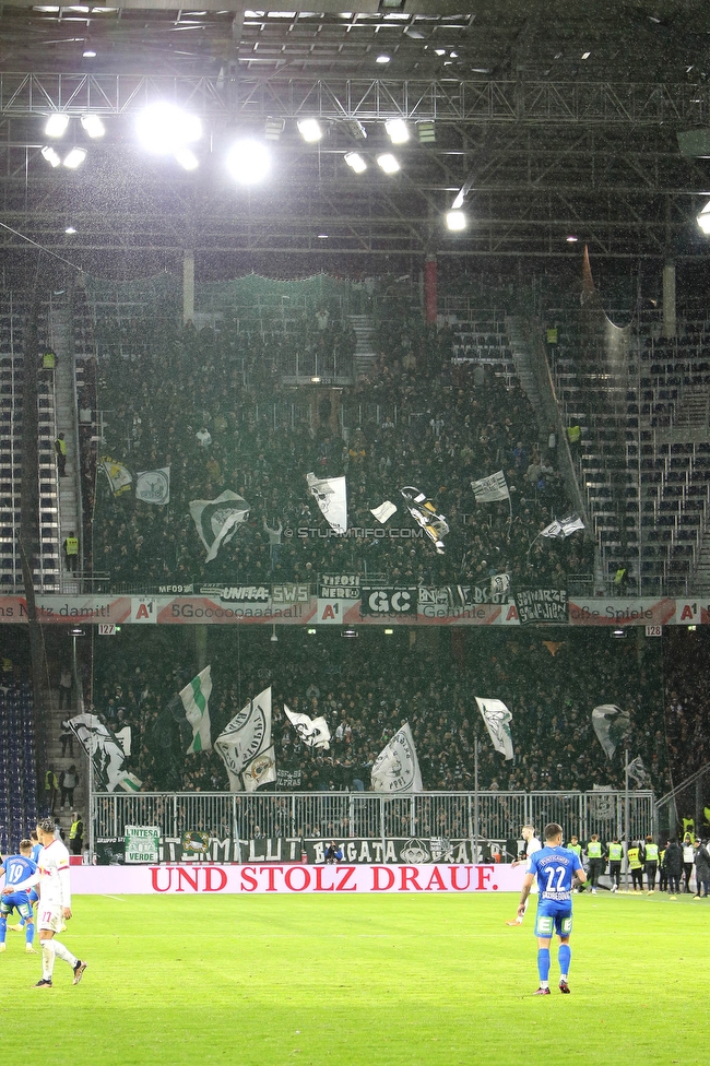 Salzburg - Sturm Graz
OEFB Cup, Viertelfinale, FC RB Salzburg - SK Sturm Graz, Stadion Wals Siezenheim, 03.02.2023. 

Foto zeigt Fans von Sturm
