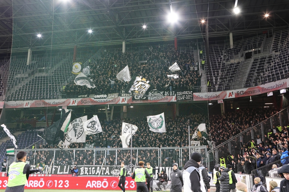 Salzburg - Sturm Graz
OEFB Cup, Viertelfinale, FC RB Salzburg - SK Sturm Graz, Stadion Wals Siezenheim, 03.02.2023. 

Foto zeigt Fans von Sturm
