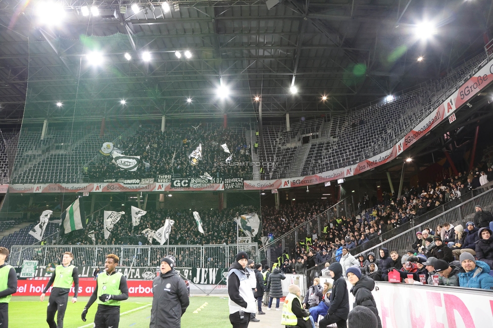 Salzburg - Sturm Graz
OEFB Cup, Viertelfinale, FC RB Salzburg - SK Sturm Graz, Stadion Wals Siezenheim, 03.02.2023. 

Foto zeigt Fans von Sturm
