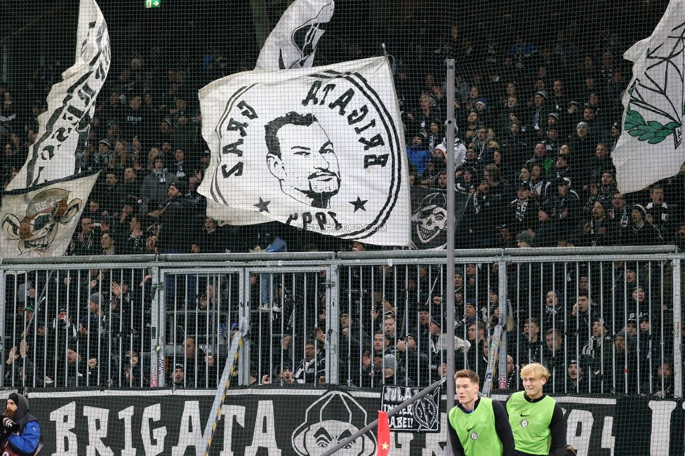 Salzburg - Sturm Graz
OEFB Cup, Viertelfinale, FC RB Salzburg - SK Sturm Graz, Stadion Wals Siezenheim, 03.02.2023. 

Foto zeigt Fans von Sturm
