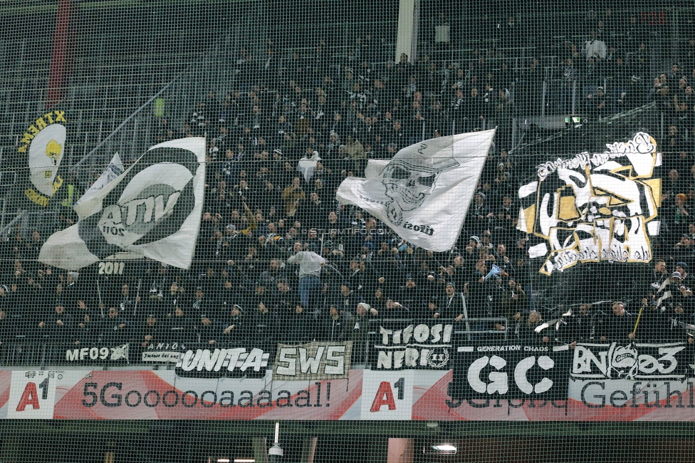 Salzburg - Sturm Graz
OEFB Cup, Viertelfinale, FC RB Salzburg - SK Sturm Graz, Stadion Wals Siezenheim, 03.02.2023. 

Foto zeigt Fans von Sturm
