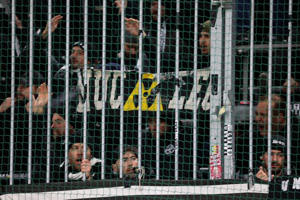 Salzburg - Sturm Graz
OEFB Cup, Viertelfinale, FC RB Salzburg - SK Sturm Graz, Stadion Wals Siezenheim, 03.02.2023. 

Foto zeigt Fans von Sturm
