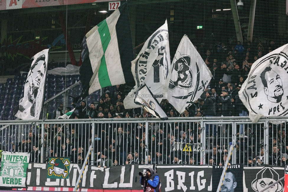 Salzburg - Sturm Graz
OEFB Cup, Viertelfinale, FC RB Salzburg - SK Sturm Graz, Stadion Wals Siezenheim, 03.02.2023. 

Foto zeigt Fans von Sturm
