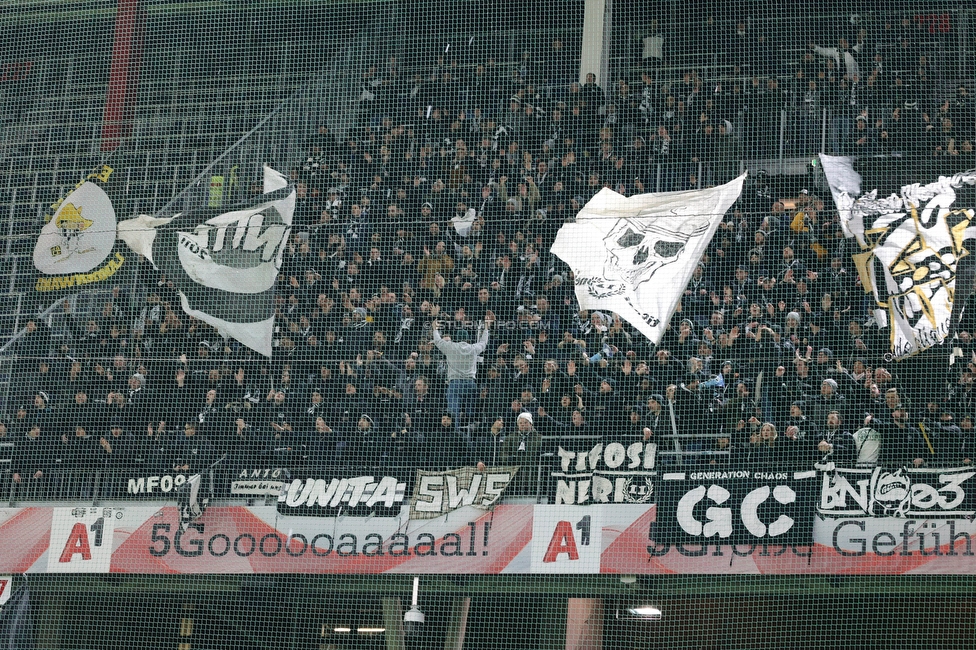 Salzburg - Sturm Graz
OEFB Cup, Viertelfinale, FC RB Salzburg - SK Sturm Graz, Stadion Wals Siezenheim, 03.02.2023. 

Foto zeigt Fans von Sturm
