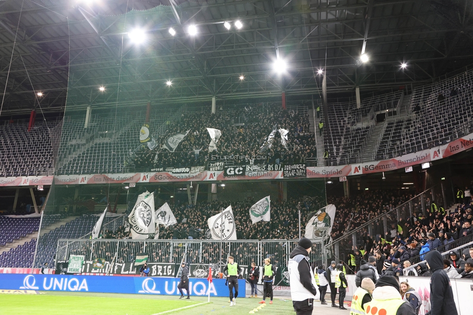 Salzburg - Sturm Graz
OEFB Cup, Viertelfinale, FC RB Salzburg - SK Sturm Graz, Stadion Wals Siezenheim, 03.02.2023. 

Foto zeigt Fans von Sturm
