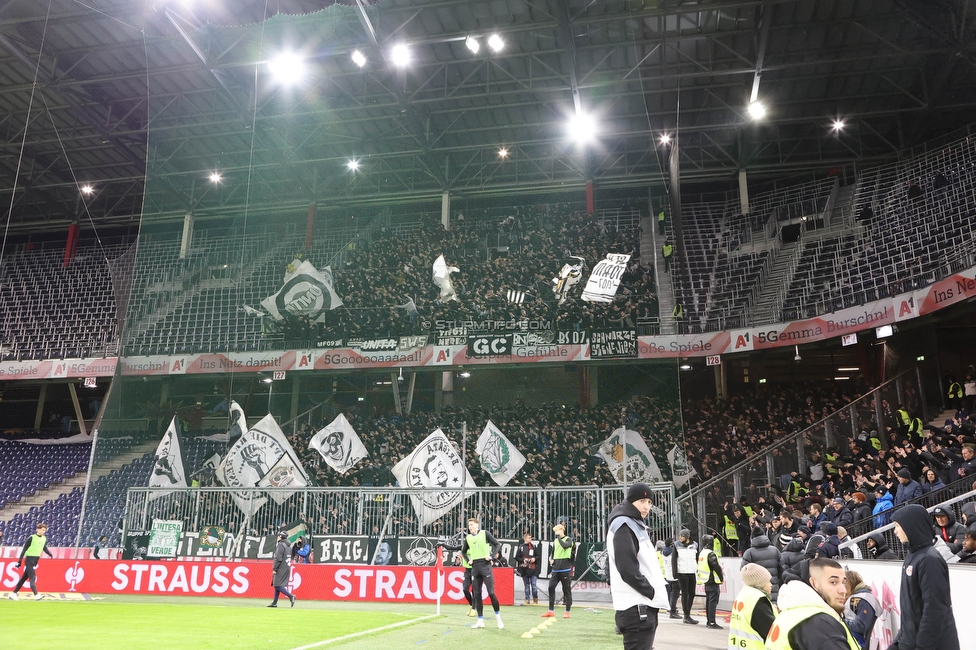 Salzburg - Sturm Graz
OEFB Cup, Viertelfinale, FC RB Salzburg - SK Sturm Graz, Stadion Wals Siezenheim, 03.02.2023. 

Foto zeigt Fans von Sturm
