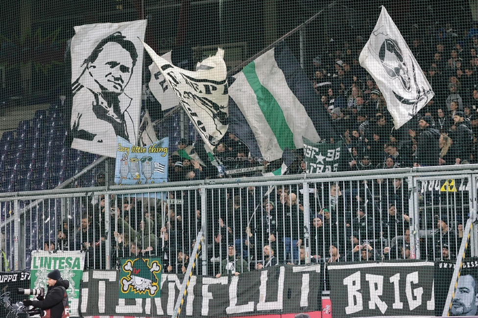 Salzburg - Sturm Graz
OEFB Cup, Viertelfinale, FC RB Salzburg - SK Sturm Graz, Stadion Wals Siezenheim, 03.02.2023. 

Foto zeigt Fans von Sturm
