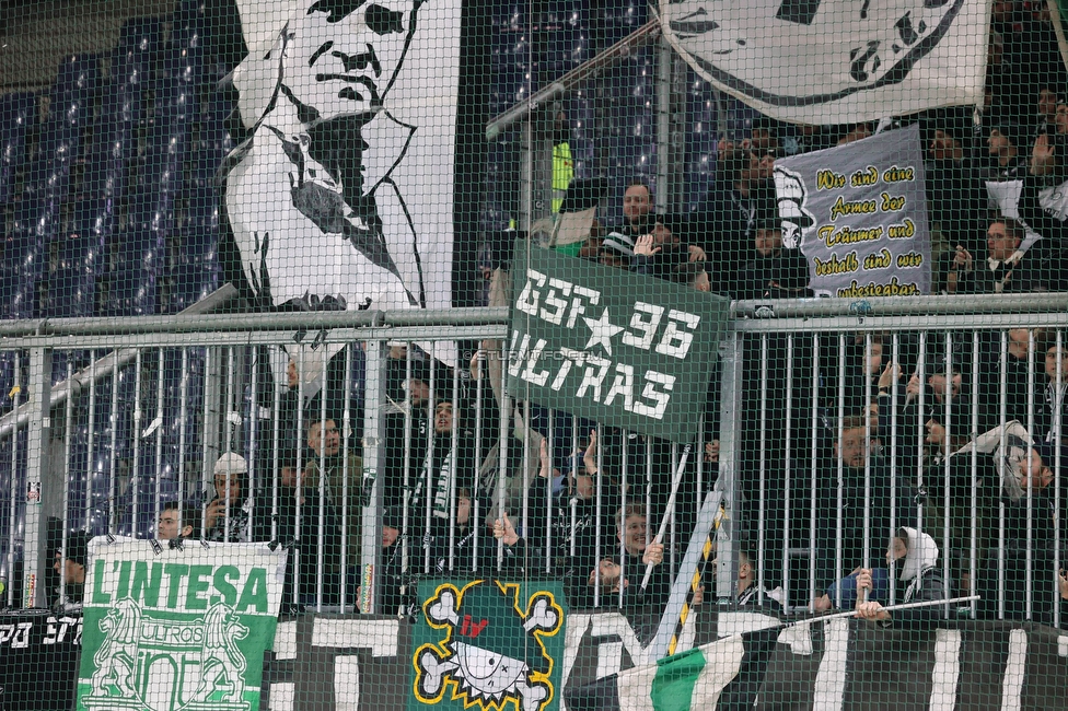 Salzburg - Sturm Graz
OEFB Cup, Viertelfinale, FC RB Salzburg - SK Sturm Graz, Stadion Wals Siezenheim, 03.02.2023. 

Foto zeigt Fans von Sturm
Schlüsselwörter: sturmflut