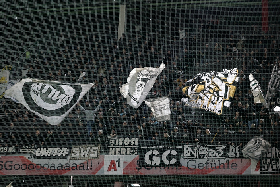 Salzburg - Sturm Graz
OEFB Cup, Viertelfinale, FC RB Salzburg - SK Sturm Graz, Stadion Wals Siezenheim, 03.02.2023. Foto zeigt Fans von Sturm
